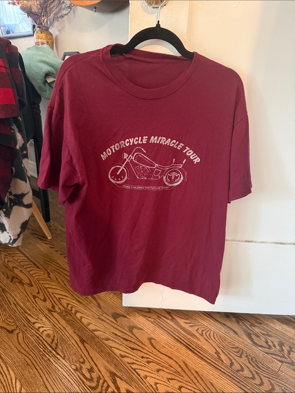 Miracle Maroon Motorcycle Graphic Short Sleeve Tee